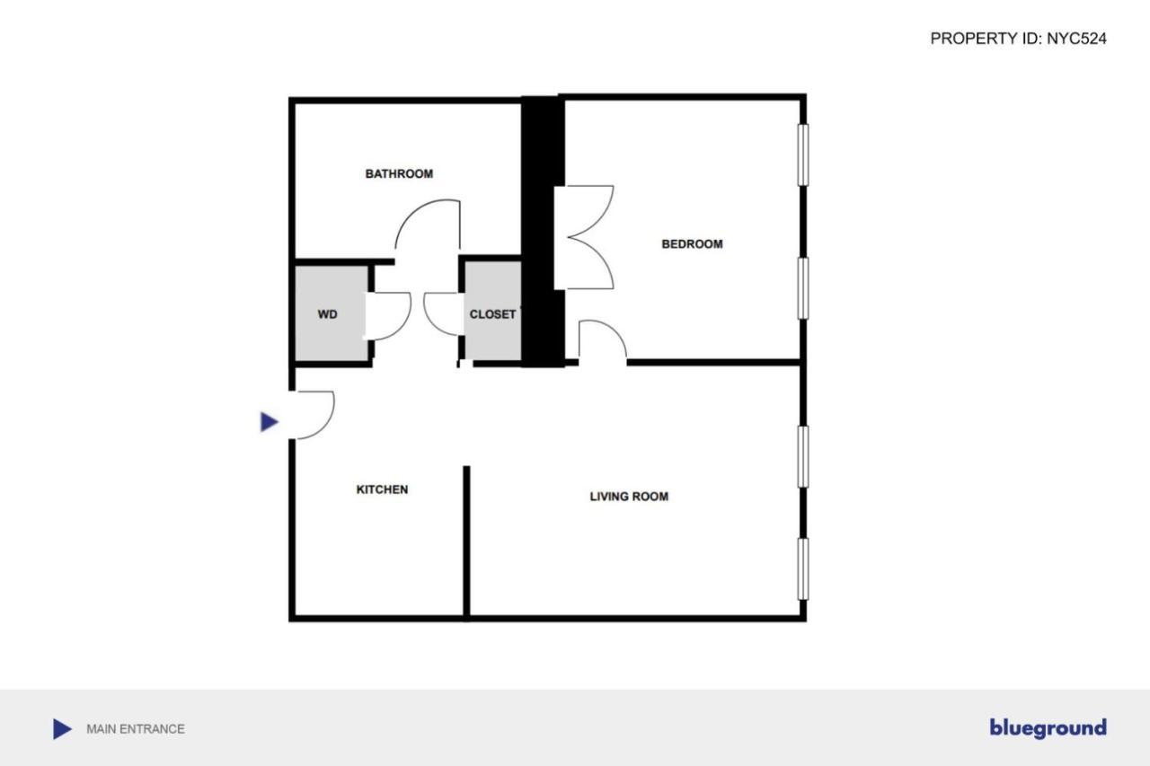 Hells Kitchen 1br W Doorman Nr Park Nyc-524 *